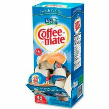 NESTLE Coffee mate® Non-Dairy Liquid Creamer, Singles, French Vanilla, 0.375 oz., 50/Box NES35170BX